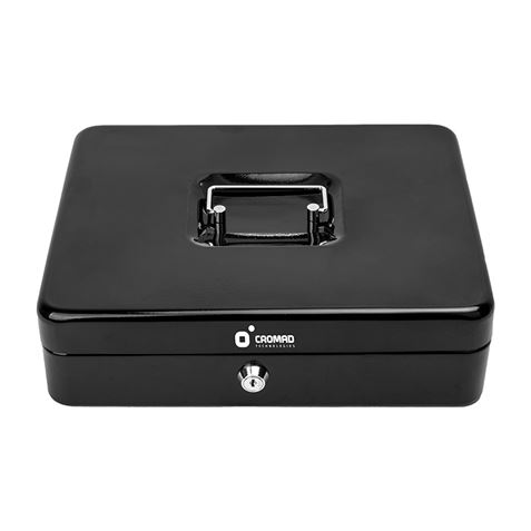 CAJA DE CAUDALES METALICA CON LLAVE 9X30X24CM 5 COMPARTIMENTOS CROMAD CR1226 - Imagen 2