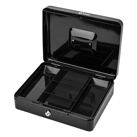 CAJA DE CAUDALES METALICA CON LLAVE 9X30X24CM 5 COMPARTIMENTOS CROMAD CR1226 - Imagen 4