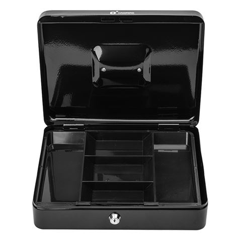 CAJA DE CAUDALES METALICA CON LLAVE 9X30X24CM 5 COMPARTIMENTOS CROMAD CR1226 - Imagen 5