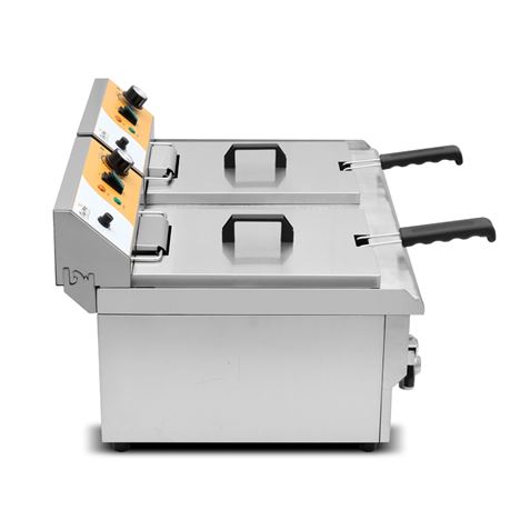FREIDORA ELECTRICA PROFESIONAL 16+16 LITROS 2X3000W CHEF PRO CF0106 - Imagen 4