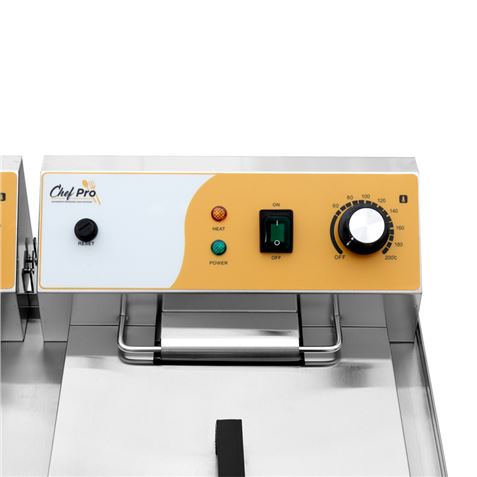 FREIDORA ELECTRICA PROFESIONAL 16+16 LITROS 2X3000W CHEF PRO CF0106 - Imagen 9