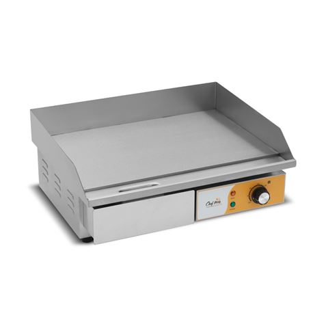 PLANCHA ELECTRICA PROFESIONAL SUPERFICIE LISA 3000W CHEF PRO CF0107 - Imagen 3