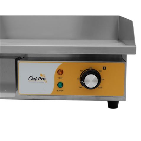 PLANCHA ELECTRICA PROFESIONAL SUPERFICIE LISA 3000W CHEF PRO CF0107 - Imagen 5