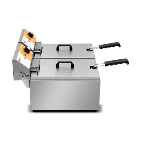 FREIDORA ELECTRICA PROFESIONAL 11+11 LITROS 2X3000W CHEF PRO CF0103 - Imagen 4