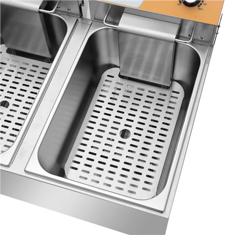 FREIDORA ELECTRICA PROFESIONAL 11+11 LITROS 2X3000W CHEF PRO CF0103 - Imagen 5