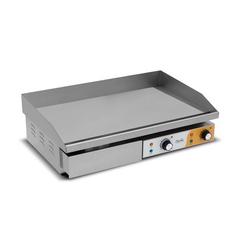 PLANCHA ELECTRICA PROFESIONAL SUPERFICIE LISA 4400W CHEF PRO CF0108 - Imagen 3