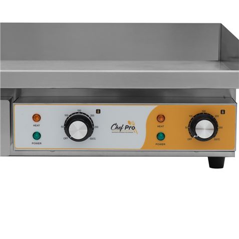 PLANCHA ELECTRICA PROFESIONAL SUPERFICIE LISA 4400W CHEF PRO CF0108 - Imagen 5