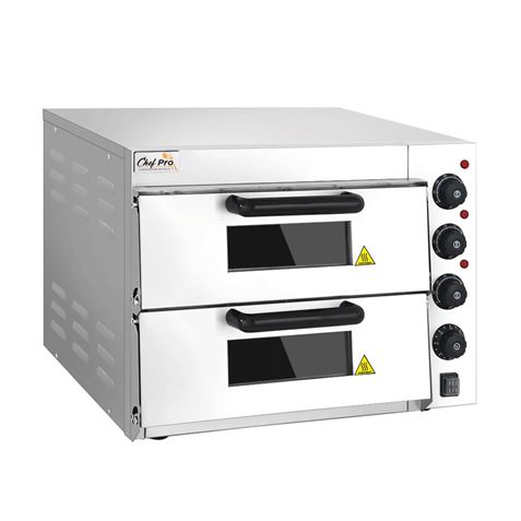 HORNO DE PIZZA ELECTRICO PROFESIONAL 2 CAMARAS 3000W CHEF PRO CF0119 - Imagen 3