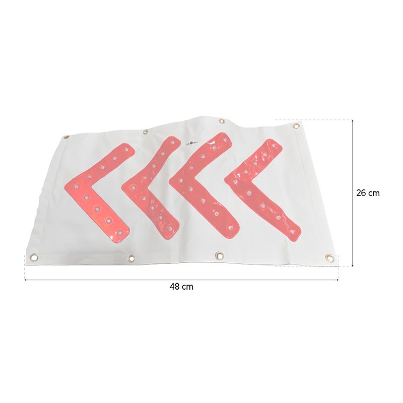 SEÑAL DIRECCIONAL LED MAGNETICA DE LONA 48X26CM PAMACON - Imagen 3