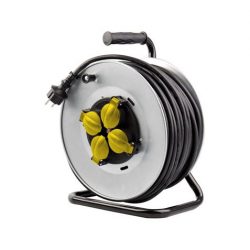 ENROLLADOR DE CABLE PRO 25 METROS CABLE 3X2.5MM TAMBOR FIJO ELBAT EB0276