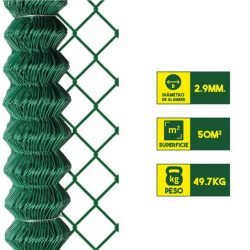 MALLA DE VALLADO PLASTIFICADA 60X60X2.9MM 2X25 METROS SUNGARDEN SG0154