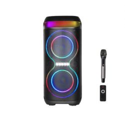 ALTAVOZ KARAOKE 40W CON MICROFONO INALAMBRICO Y RGB F70 XO XOF70
