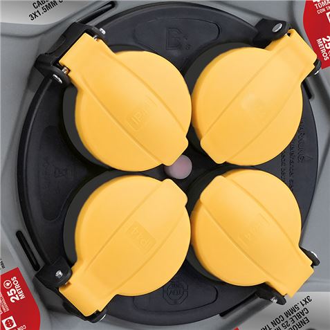 ENROLLADOR DE CABLE 25 METROS CABLE 3X1.5MM CON TAPAS ELBAT EB0563 - Imagen 4