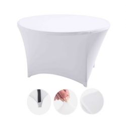 FUNDA PARA MESA DE RESINA REDONDA 160X74 BLANCA SUNGARDEN SG0181