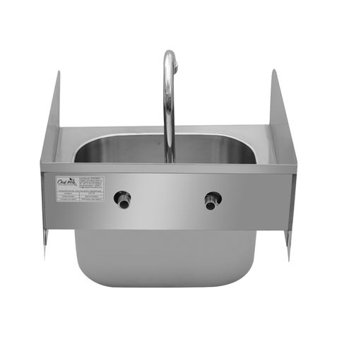 FREGADERO MURAL ACERO INOX PROFESIONAL CON GRIFO Y BACKSPLASH CHEF PRO CF0143 - Imagen 5