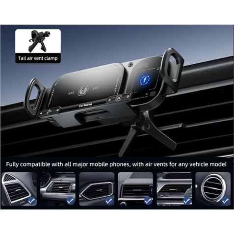 SOPORTE DE COCHE CONTROL TACTIL CON CARGA INALAMBRICA 15W WX042 XO XOWX042 - Imagen 2