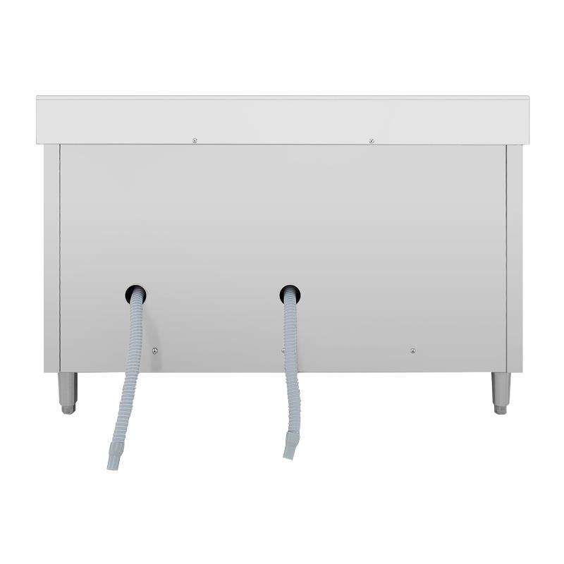 MUEBLE FREGADERO INDUSTRIAL 2 SENOS A LA DERECHA 140X60X85CM LARRYHOUSE LH2296 - Imagen 4