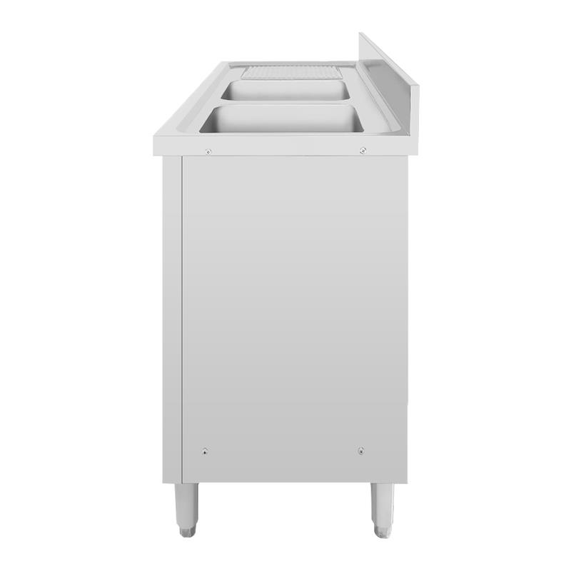 MUEBLE FREGADERO INDUSTRIAL 2 SENOS A LA DERECHA 160X60X85CM LARRYHOUSE LH2297 - Imagen 5