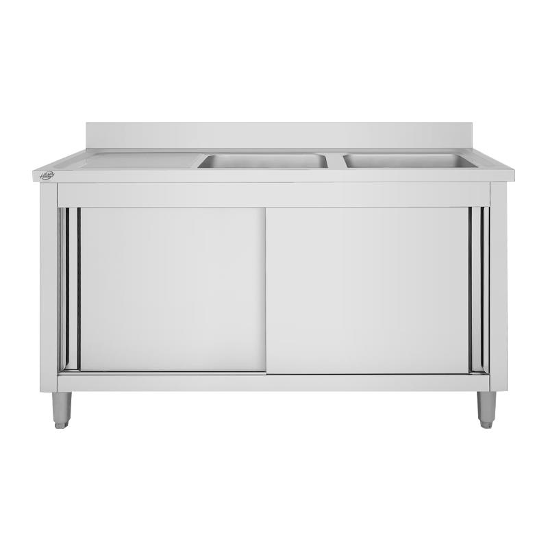 MUEBLE FREGADERO INDUSTRIAL 2 SENOS A LA DERECHA 160X60X85CM LARRYHOUSE LH2297 FREGADEROS LAVAMANOS INDUSTRIALES PAE INDUSTRIAL PAES INDUSTRIALES COCINA FREGADEROS PARA COCINAS PARA HOTEL HOTELES RESTAURANTES COMEDORES