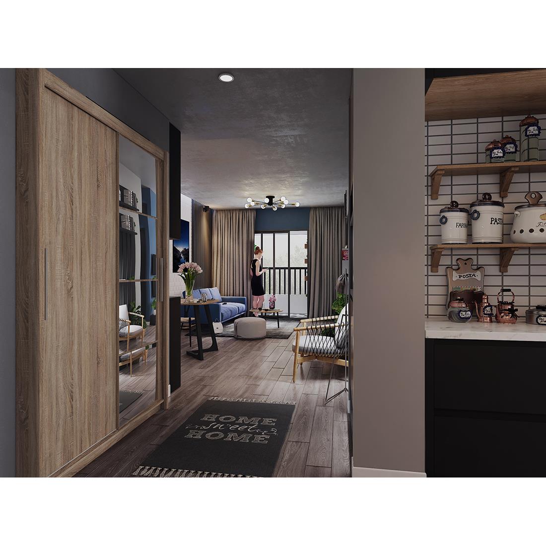 ARMARIO 2 PUERTAS CORREDERA MODELO MARIO CAMBRIAN GB22102702C - Imagen 3