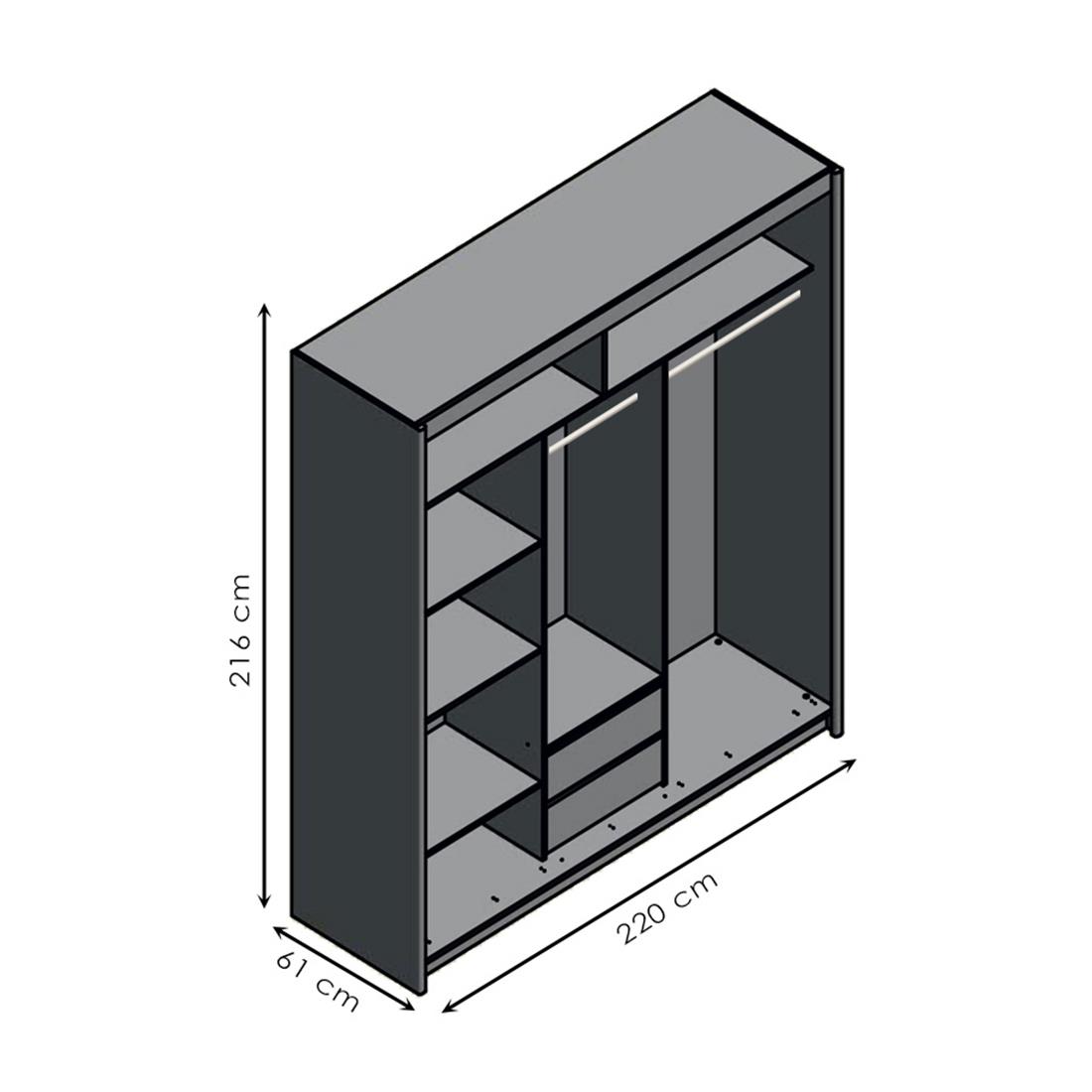 ARMARIO 3 PUERTAS CORREDERA MODELO MARIO BLANCO GB22102703B - Imagen 3