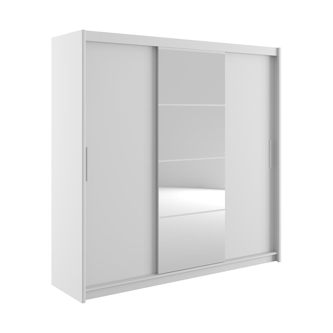 ARMARIO 3 PUERTAS CORREDERA MODELO MARIO BLANCO GB22102703B ARMARIOS ROPERO ROPEROS