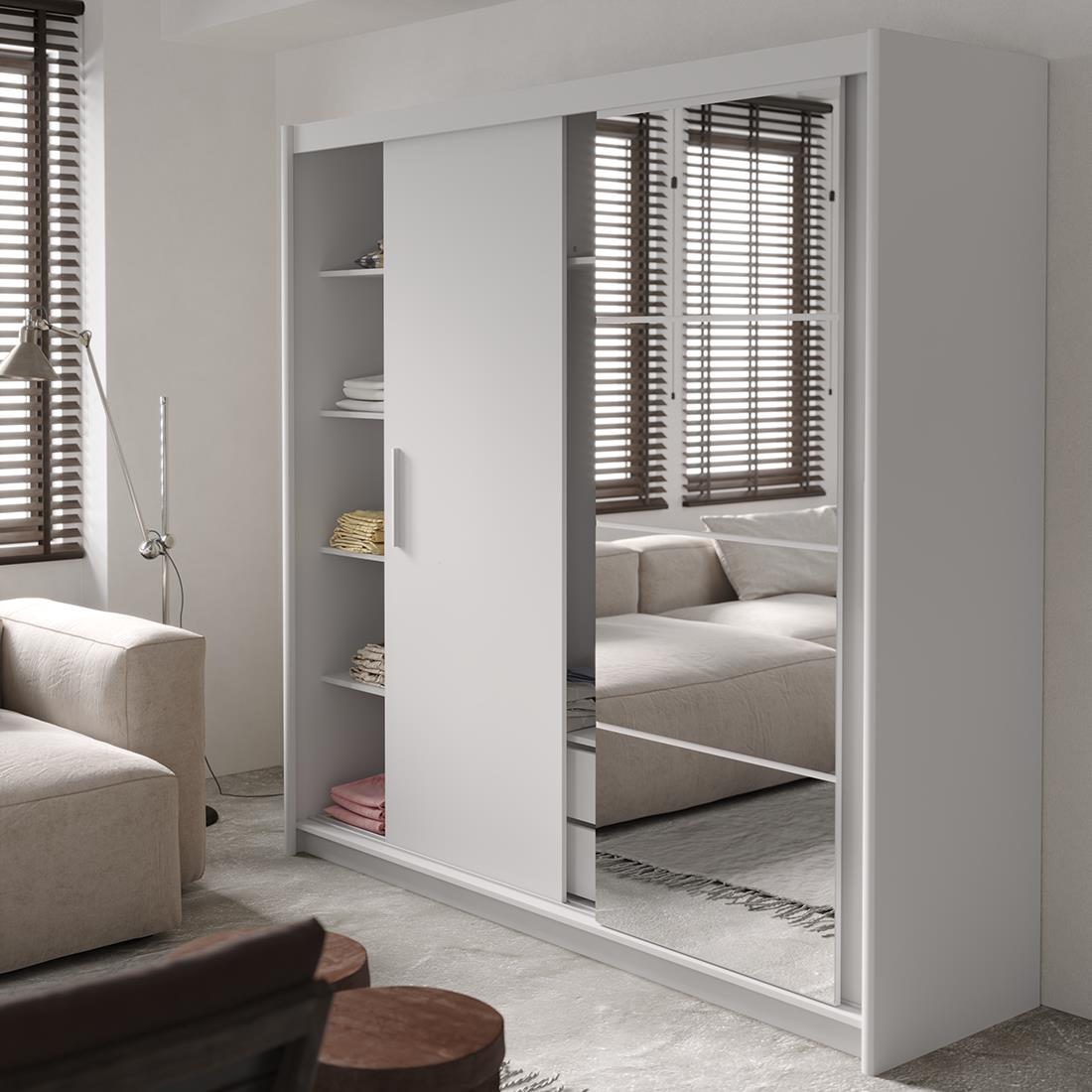 ARMARIO 3 PUERTAS CORREDERA MODELO MARIO BLANCO GB22102703B - Imagen 2