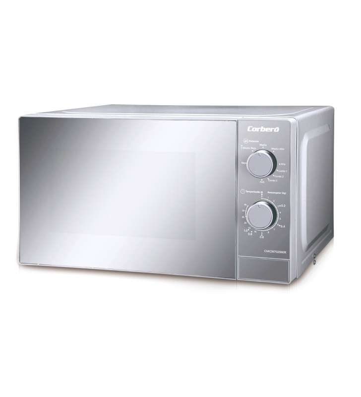MICROONDAS 20L 1000W CON GRILL ESPEJO CORBERO CMICM7020MIR