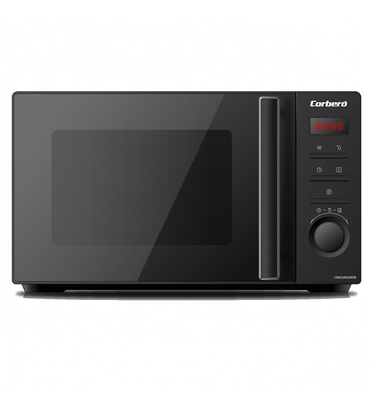 MICROONDAS 20L 1000W CON GRILL NEGRO CORBERO CMICM8020DB