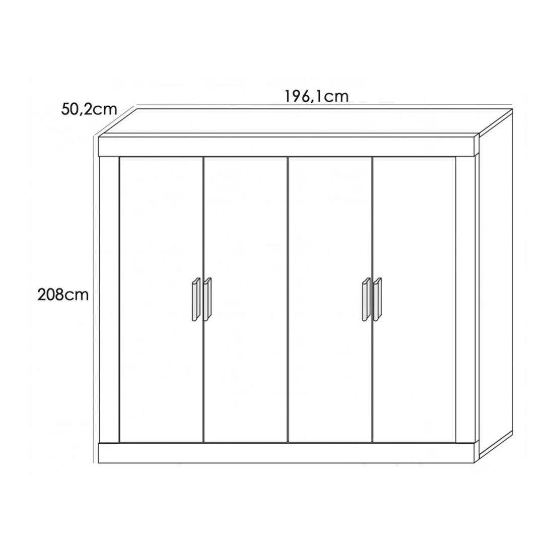 ARMARIO 4 PUERTAS MODELO SARA CAMBRIAN-BLANCO GB22101101A - Imagen 2