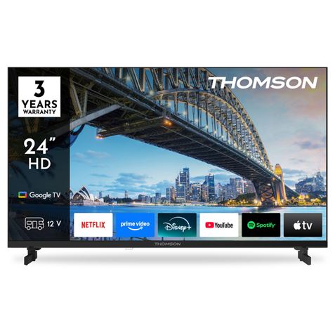 TELEVISOR LED HD 24" 12V WIFI BLUETOOTH SMART TV THOMSON 24HG2S15C TV TELEVISOR TELEVISORES TELEVISION TELEVISONES DE 12V 12 VOLTIOS CON ANDROID DE VEINTE DOS PULGADAS CAMPER CAMPING CARAVANAS FURGONES FURGONETAS EMBARCACIONES