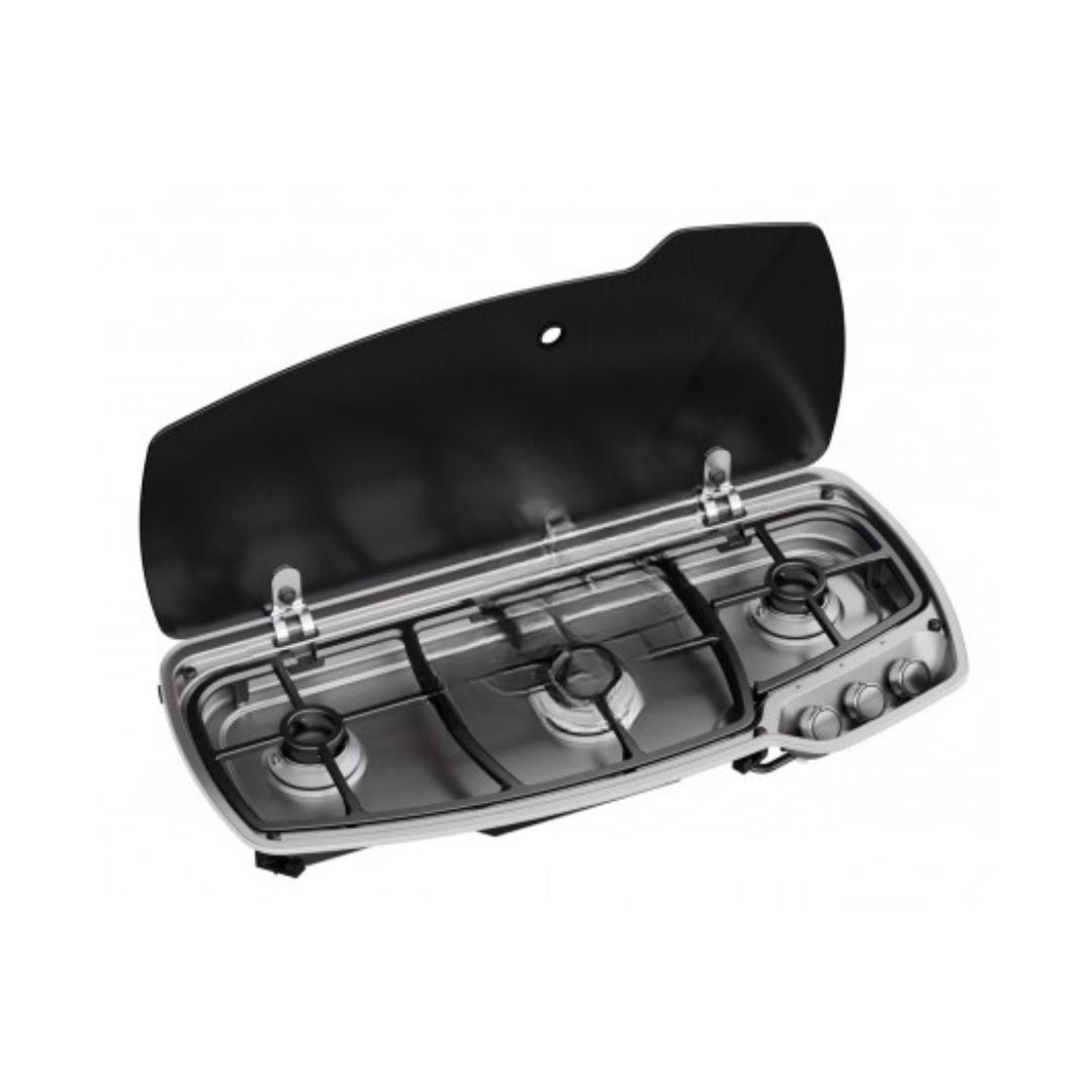 COCINA 3 FUEGOS C/TAPA CRISTAL KSK2007R DOMETIC 180310 COCINAS DE GAS ENCASTRABLES 3 FUEGOS CAMPER CAMING CARAVANAS FURGONETAS FURGONETAS CAMPER