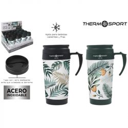 TERMO TAZA DECORADA 400ML. COLORES A SURTIDOS THERMOSPORT 780005