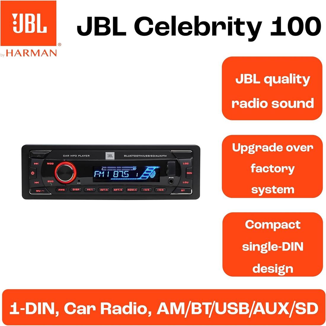 RADIO CELEBRITY 100 FM/BT/USB/AUX 50Wx4 JBL CELEBRITY100 - Imagen 3