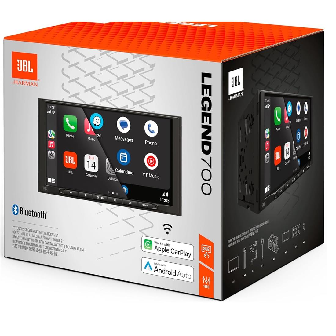 PANTALLA MULTIMEDIA LEGEND 700 7" 2 DIN ANDROID AUTO Y CARPLAY JBL LEGEND700 - Imagen 3