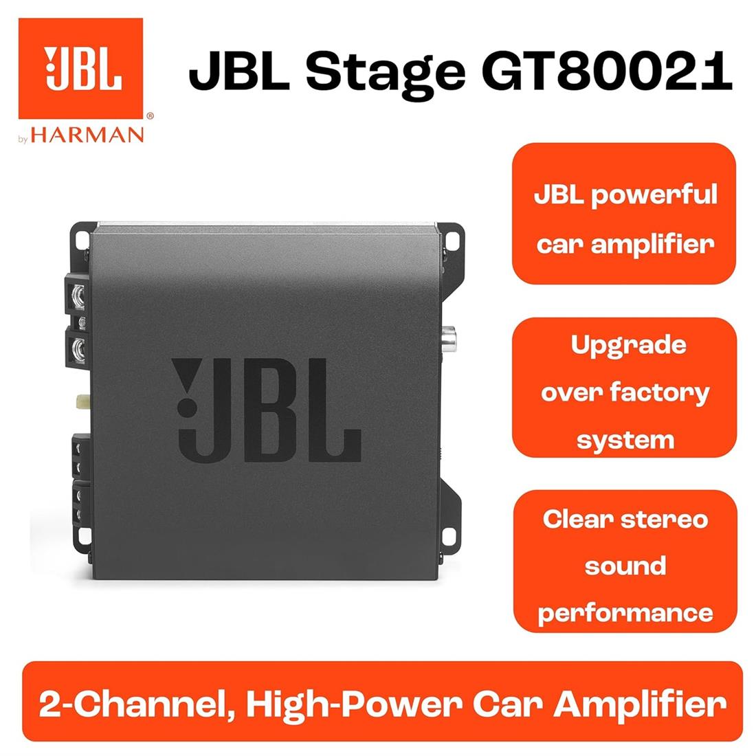 AMPLIFICADOR STAGE 2 CANALES 800W JBL GT80021 - Imagen 2