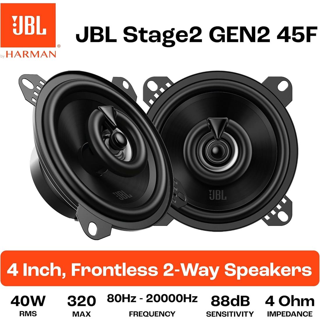 ALTAVOCES STAGE2 45F GEN 2 ALTAVOCES COAXIALES 2 VIAS 4" 320W JBL STAGE245F - Imagen 2