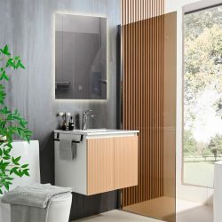 MUEBLE DE BAÑO SUSPENDIDO SERIE TAI BLANCO-HAYA 60X46X50CM BENOTTI BT2955