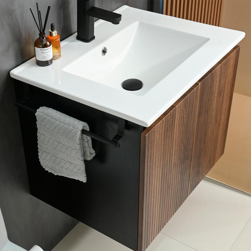 MUEBLE DE BAÑO SUSPENDIDO SERIE TAI GRIS-HAYA 60X46X50CM BENOTTI BT2956 - Imagen 3