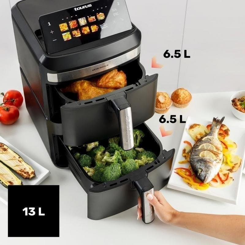 FREIDORA SIN ACEITE DUO SLIM 13 LITROS TAURUS 973002000 - Imagen 3