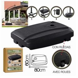 BASE SOPORTE PARA SOMBRILLA 60 LITROS CON RUEDAS 00040