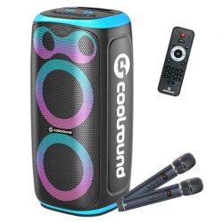 ALTAVOZ KARAOKE PORTATIL BLAST PUMP 2X6.5" 350W AZUL COOLSOUND CS0292