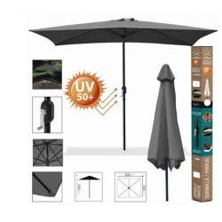 SOMBRILLA JARDIN 3X2M UV50+ ANTRACITA 88799