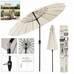 SOMBRILLA BEIGE 2.7M DIAMETRO X 2.45M ALTURA 77663