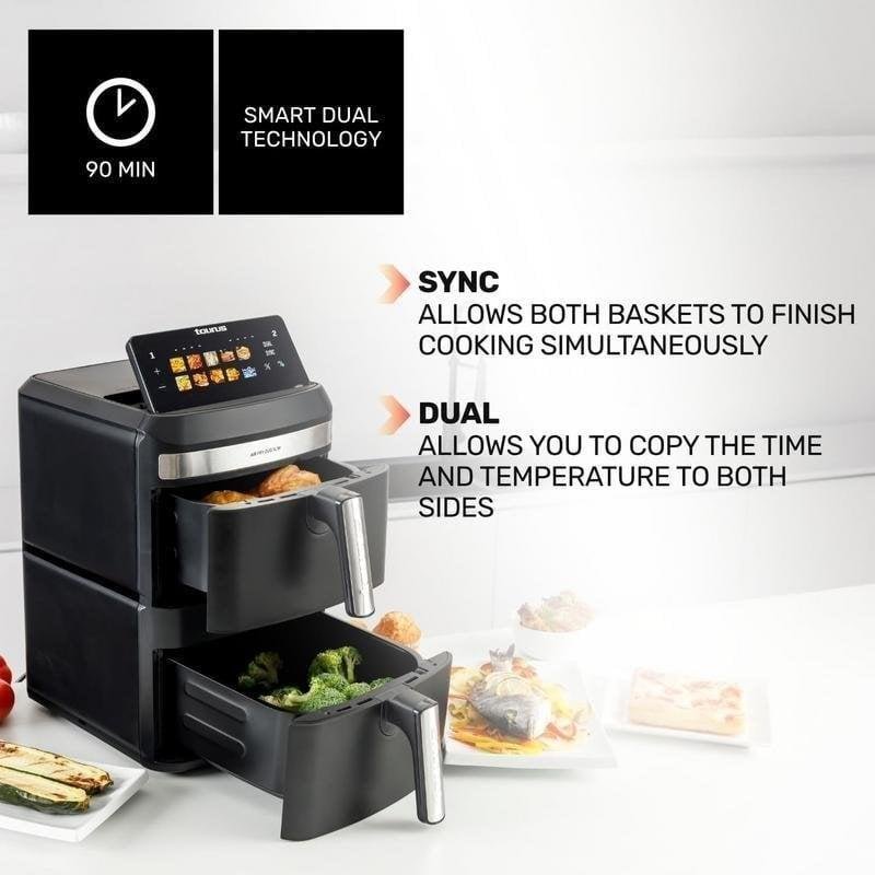 FREIDORA SIN ACEITE DUO SLIM 13 LITROS TAURUS 973002000 - Imagen 2