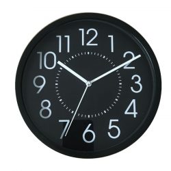 RELOJ DE PARED NEGRO REDONDO 20CM KÜKEN 34564