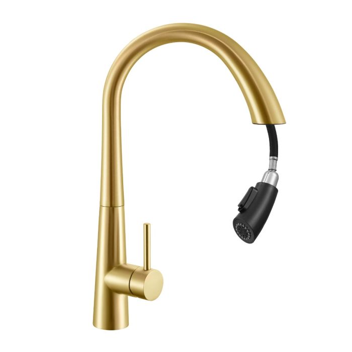 MONOMANDO DE COCINA CAPRI PVD ORO EXTENSIBLE ARTIC 55584 - Imagen 2