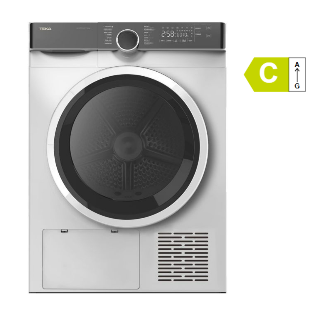 SECADORA CONDENSACION BOMBA DE CALOR 10KG BLANCA TEKA SHK 81030 SECADORA CONDESACION DIEZ KILOS