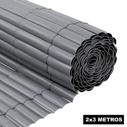 CAÑIZO PLASTICO GRIS SIMPLE CARA 2X3M DONNA GARDEN DG1453