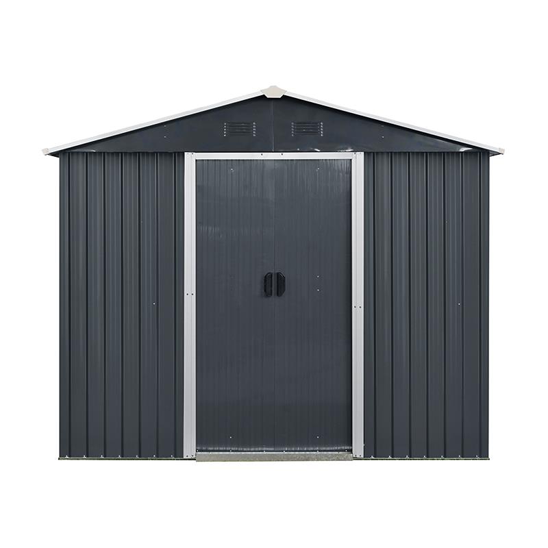 CASETA DE METAL PUERTAS CORREDERAS ANTRACITA 131x236x190 CM (3M2) AIRMEC AM131605 - Imagen 2